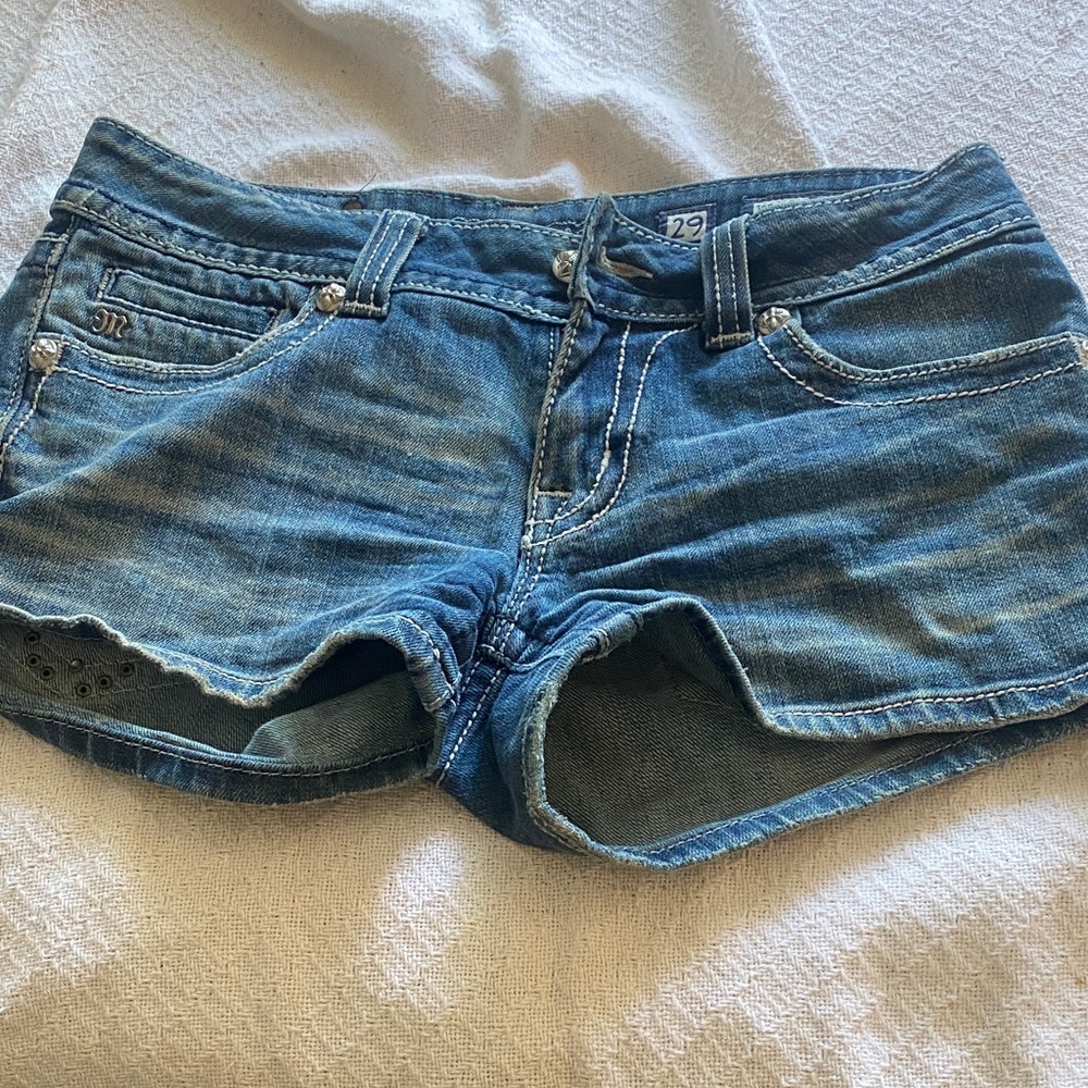Miss Me Blue Jean Shorts